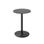 Cane-Line - Cafebordsunderrede - Go - Lava Grey/bordsskiva dia. 45 cm - Drop, Go - Dark Grey - Småbord & Sidobord utomhus - Grå