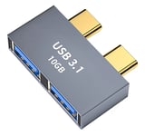 USB-C Hub MacBook Pro - 2x USB-A 3.1 - Grå