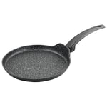 Florina - Pancake pan Made of Aluminium BONO I 25 cm Diameter I Induction pan I Non-Stick Coated Frying pan I Crepe pan I Suitable for Induction hobs, Gas hobs and Electric hobs (Black)