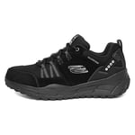 Skechers Homme Equalizer 4.0 Trail Sneaker, Black Leather Mesh Synthetic Black Trim, 42 EU