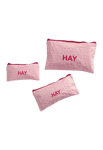 HAY Candy Mono Wash Bag Flat Set of 3 Rosa