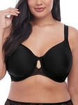Elomi Women's Charley T-Shirt Seamless Breathable Spacer Underwire Bra, Black, 46FF