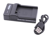 vhbw Chargeur USB de batterie compatible avec Sony Cybershot DSC-TX100, DSC-T99, DSC-T110, DSC-J10 batterie appareil photo digital, DSLR, action cam