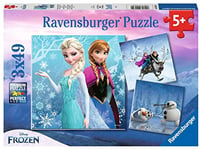 Ravensburger - 09264 - Puzzle Enfant Classique - La Reine Des Neiges Aventures - 3 x 49 Pièces