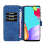 DG-Ming mobil lommebok 3-kort Samsung Galaxy A52 5G  - Blå