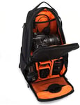 Digital Camera Bag, Photography Package Camera Bag Backpack, Waterproof Photography Backpack, for Canon Nikon CameraGDF,Red (Color : Orange, Size : Orange)