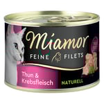 Miamor Fine Filets Naturelle 6 x 156 g - Tonfisk & krabbkött