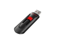 SanDisk Cruzer Glide, 256 GB, USB Type-A, 2.0, Skyving, 6,8 g, Sort, Rød