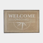 Marine Business Båtmatta Welcome On Board Brown, rektangel, 70 x 50 cm