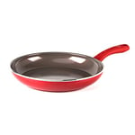 GreenChef Diamond Healthy Ceramic Non-Stick 28 cm Frying Pan Skillet, PFAS-Free, Induction, Oven Safe, Red