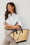 Ellos Collection - Stråväska - Beige