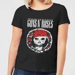 Guns N Roses Circle Skull Women's T-Shirt - Black - M