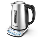 Variable Temperature Cordless Kettle by WEEKETT (NOT WiFi), 4 Temperature Settings with Keep Warm, Stainless Steel, 2200W 1.7L