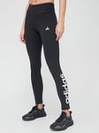 adidas Sportswear Essentials Linear Leggings - Black/White, Black/White, Size M, Women