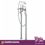 Chrome Bath Filler Shower Mixer Classic Traditional Stand Pipes Victorian Hilton