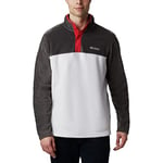 Columbia Men's Steens Mountain Half Snap Fleece Pull Over, Nimbus Grey x Shark x Mountain Red, Size L