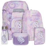 Pakke skolesekk 1.kl Unicorn Princess Purple 22L