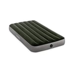 Intex 64761E Dura-Beam Standard Downy Air Mattress: Fiber-Tech – Twin Size – Built-in Foot Pump – 10in Bed Height – 300lb Weight Capacity