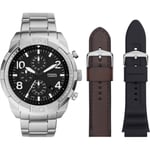 Fossil Mens Bronson Watch and Straps Gift Set FS5968SET