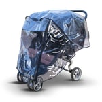 Raincover for Britax B-Agile Double Stroller,UK Made In Clear Supersoft PVC