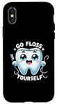 Coque pour iPhone X/XS Go Floss Yourself Dentiste Hygiéniste Dentisterie