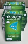10 Packs Of 30 Nicorette Chewing Gum Freshmint 2mg Nicotine Cravings Fast Acting