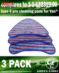 Vax Steam Mop 3x Microfibre Cleaning Pads Hand Held Steamer Cleaner Accessories