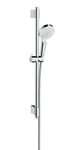 Hansgrohe Crometta Vario 27353400 Shower Bar Set, 0.73 m, 2 Jet Shower, White/Chrome