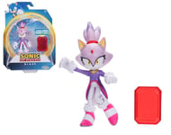 Blaze The Cat 4" Toy Figure With Sol Emerald Sonic The Hedgehog New