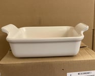 Le Creuset Stoneware Heritage Rectangular  Dish -19cm Cotton (NEW)