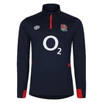 Umbro England Mid Layer Top (O2), Navy Blazer/Dress Blue/Flame Scarlet, XL