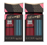 2 x MAYBELLINE PAINT THE TOWN RED GIFT SET - MATTE LIPSTICK AND NAIL COLOR