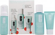 Clinique Anti-Blemish Solutions 3-Step System Gift Set 50ml Cleansing Foam + 100ml Clarifying Lotion + 30ml All-Over Clearing Treatment