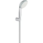 GROHE Vitalio Go 100 & QuickGlue S1 – Hand Shower Set (Rain Spray Hand Shower 10 cm with Anti-Limescale System and Silicone Ring, Shower Hose 1.75 m, Wall Holder, High Pressure), Chrome, 26198000