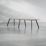 Konferensbord Viggo Standard- Laminat höjd 73 cm, Storlek 320 cm, Bordsskiva Valnöt, Färg underrede Svart