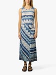Gerard Darel Elissa Abstract Print Summer Midi Dress, Blue/Multi