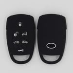 Silicone Rubber Car Key Cover,Car Key Case Cover Protector Shell Set Fit For Hyundai For Kia Sedona Mini Van,Black