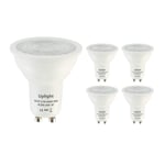 Uplight Dimmable GU10 LED Bulbs,Natural White 4000K,5.5W Equivalent 50W Halogen Bulbs,470LM,RA80,38 Degree Beam Angle,5 Pack.