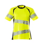 Mascot 19092-771-1709 Accelerate Safe Premium Women's Fit Two-Tone Round Neck T-Shirt, Hi-Vis Yellow/Black, S One Size