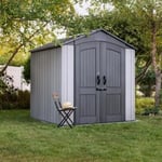 Abri de jardin en résine Stormdust Lifetime coloris gris & anthracite surface extérieure 4,58 m²