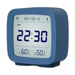 Smart Bluetooth Digital Alarmklocka med Flera Alarm, Batteridriven Liten Alarmklocka med Temperatur och Luftfuktighetsdisplay för Sovrum, Lätt