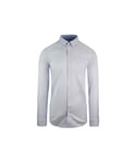 Lacoste Slim Fit Oxford Mens Light Blue Woven Shirt Cotton - Size Medium