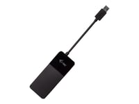 i-Tec - Câble adaptateur - USB type A mâle pour HD-15 (VGA), HDMI femelle - 14 cm - noir - support 4K, support 1080p, puce active