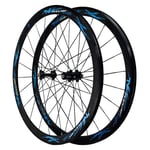 700C Road Racing Bicycle Wheelset, Double Wall MTB V-Brake 40mm Bike Cycling Wheels 24 Hole 8/9/10/11/12 Speed