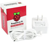 Alimentation officielle pour Raspberry compatible Pi 4-5V 3A (Blanc)