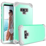 Zhangsihong Phone Protective Case Shockproof 3 in 1 No Gap in the Middle Silicone + PC Case for Galaxy Note9(Black) (Color : Mint Green)