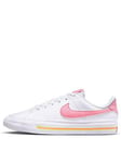 Nike Junior Court Legacy, White/Pink, Size 3