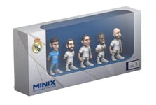 Minix - Real Madrid - Pack de 5 - Figurine à Collectionner 7cm (Hazard, Courtois, Benzema, Vinicius JR et Carvajal)
