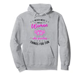 Don't Mess With A Woman Kickboxing Kickboxer Pullover Hoodie