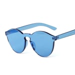 DLSM Travel eye jelly sunglasses men and women candy-colored sunglasses integrated frameless sunglasses-C8 Polarized